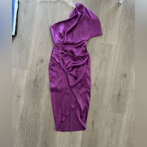 Vici XS Satin Silk Purple Dress